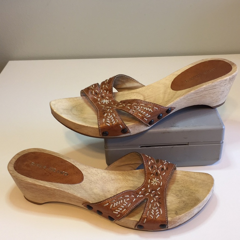 River Island Slip On Clog Sandals